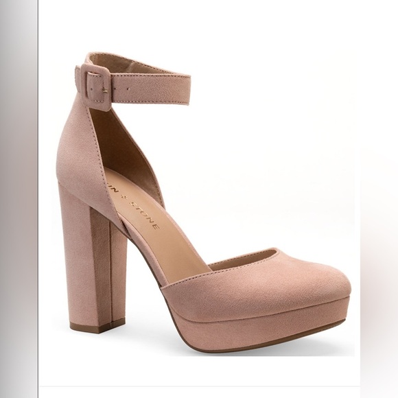 Estrella Block-Heel Pumps, - Picture 1 of 7
